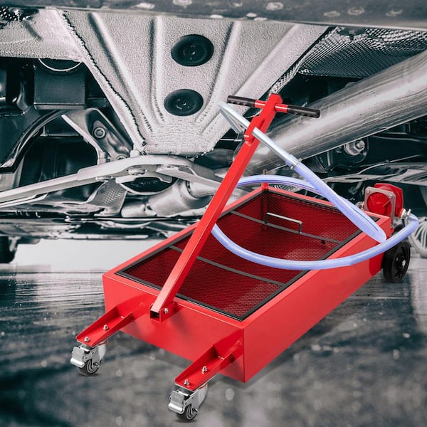 Oil Drain Pan 20 Gal. Oil Drain Tank, 76 L Low Profile Oil Drain Pan, Large Capacity Oil Change Pan, Foldable Hand