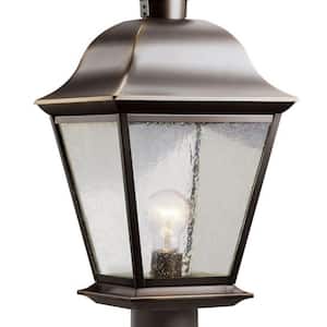 Mount Vernon 1-Light Olde Bronze Aluminum Hardwired Waterproof Outdoor Post Light with No Bulbs Included (1-Pack)