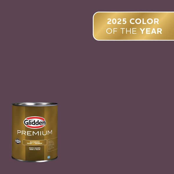Glidden Premium 1 qt. PPG1046-7 Purple Basil Semi-Gloss Exterior