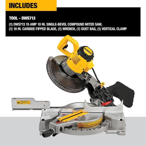 15 Amp Corded 10 in. Compound Single Bevel Miter Saw