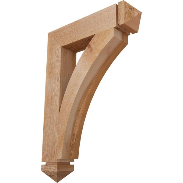 Ekena Millwork 4 in. x 28 in. x 20 in. Western Red Cedar Thorton Arts and Crafts Rough Sawn