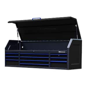 72 in. x 20 in. 10-Drawer Top Tool Chest with Power and USB Outlets in Black and Blue