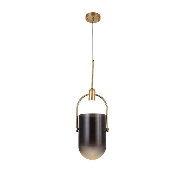 gold tube pendant light