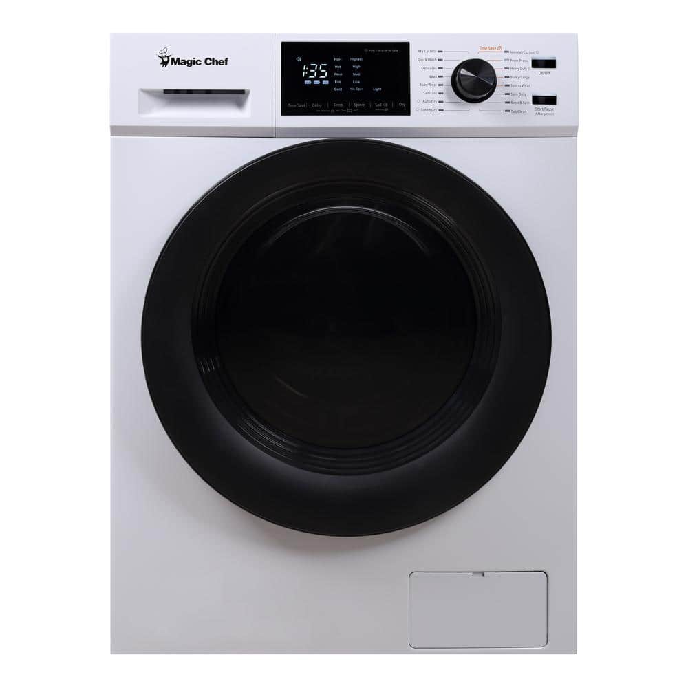 23.4 in. 2.7 cu. ft. White All in One Ventless and Washer Dryer Combo