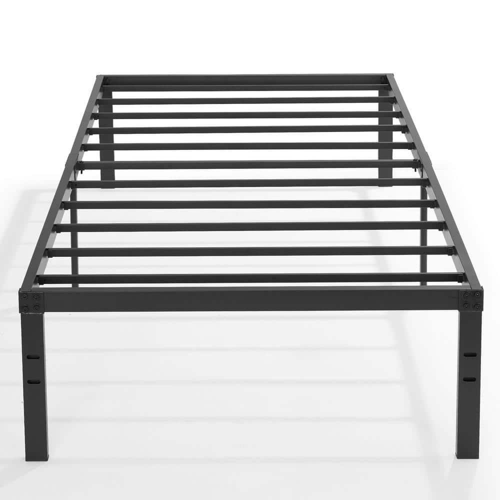 VECELO Bed Frames Black Metal Frame Twin Platform Bed With Steel Slat ...