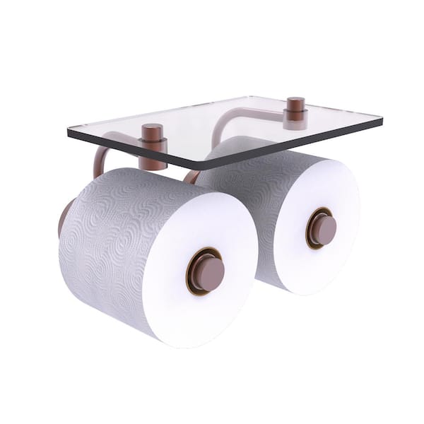 Allied Brass Waverly Place Collection Wall Mounted Glass Guest Towel Tray in Polished Chrome
