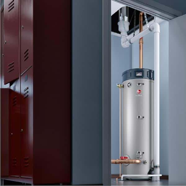 Rheem Commercial Triton Premium Heavy Duty High Eff. 80 Gal. 200K BTU ULN  Natural Gas Power Direct Vent Tank Water Heater GHE80SS-200 - The Home Depot