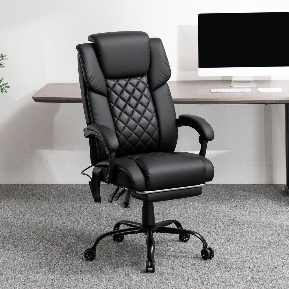 WOODYHOME Big and Tall Faux Leather High Back Ergonomic Executive