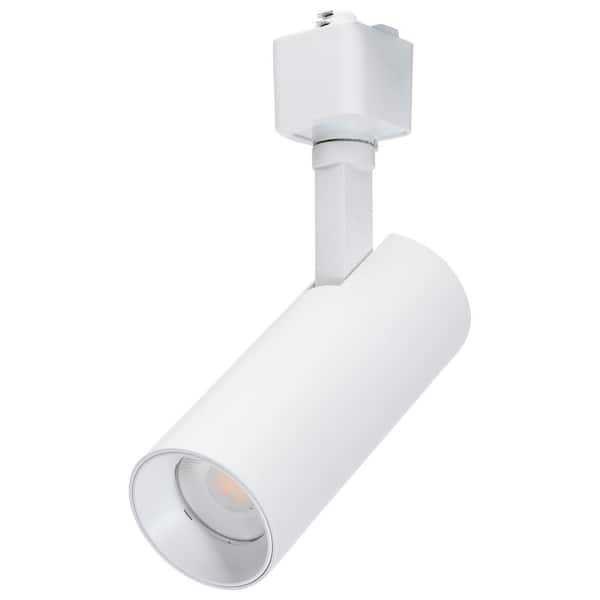 Matte White 10-Watt Integrated LED 48° Fixed Track Cylinder Head