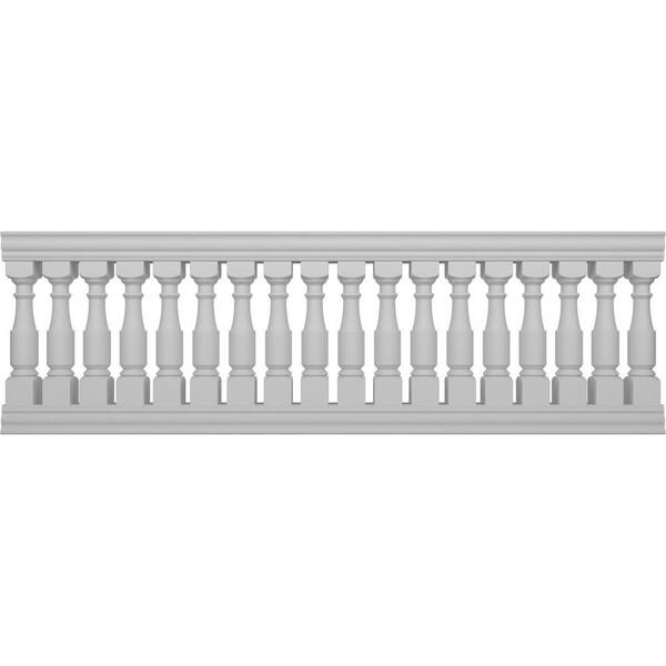 Ekena Millwork Fiberthane Hamilton Balustrade 120 in. L x 40 in. H Fiberglass Railing Kit