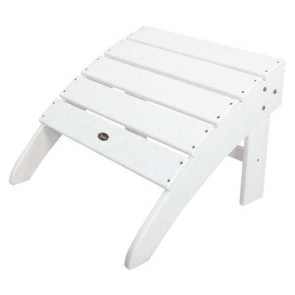 Trex Outdoor Furniture Yacht Club Classic White Patio Ottoman