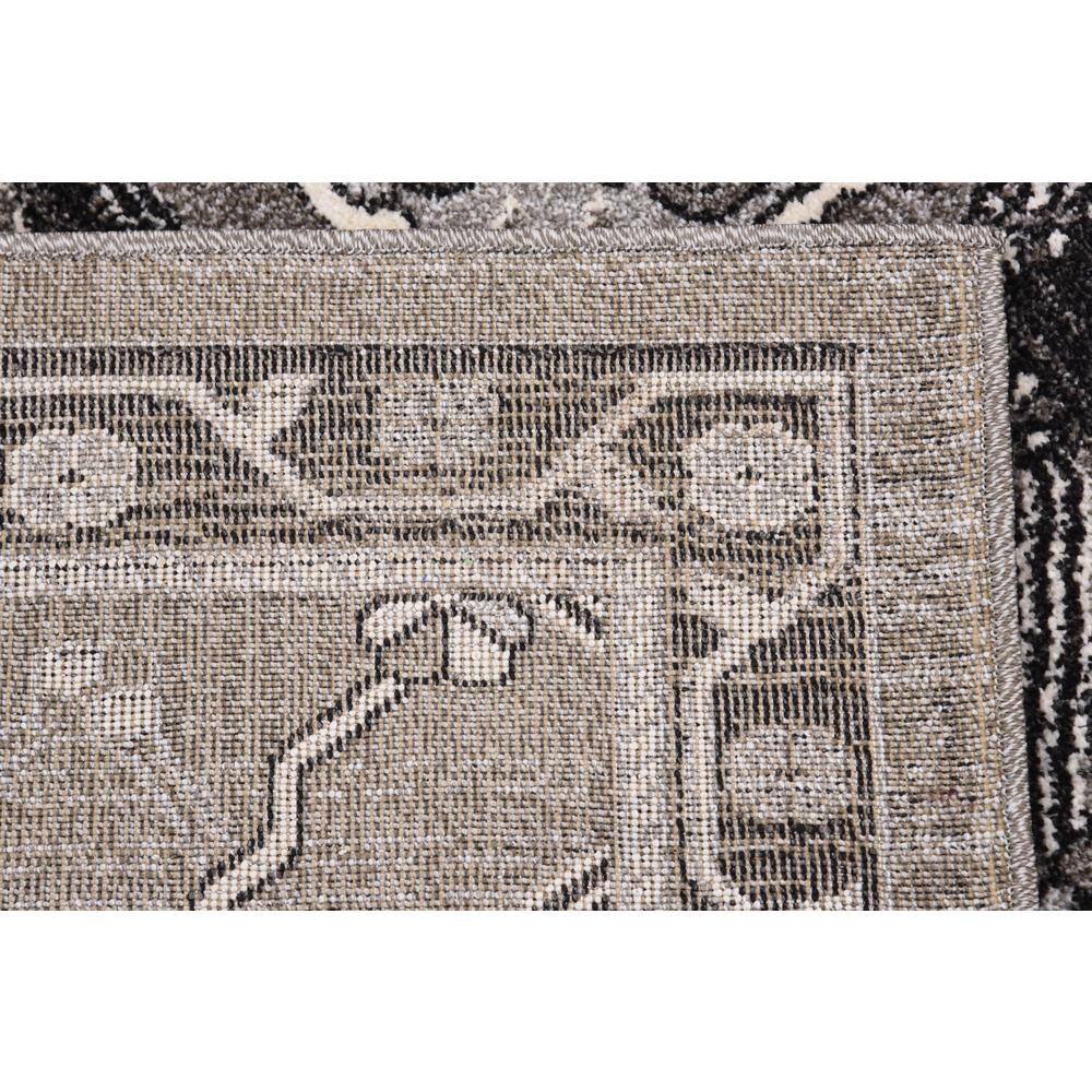 Miranda Gray Geometric 6'x9' Easy-Care Synthetic Area Rug