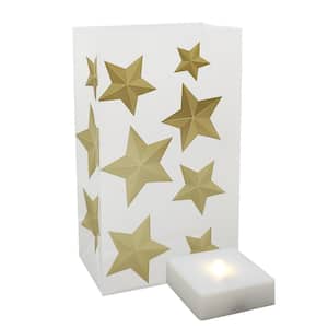 Stars Battery Operated Luminaria Kit with Timer (6-Count)
