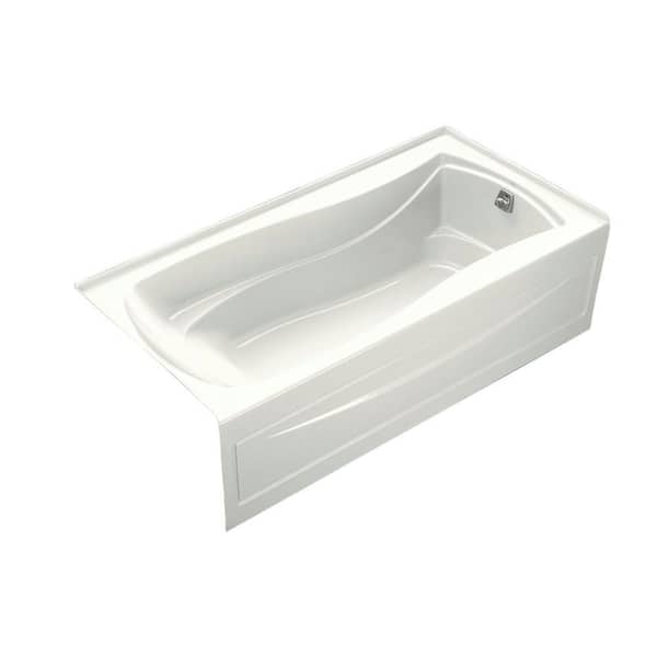 KOHLER Mariposa 72 in. x 36 in. Soaking Bathtub with Right-Hand Drain in White, Integral Flange