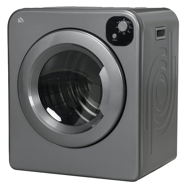 3.2 cu. ft. Vented Stainless Steel Drum, Front Load Electric Dryer for Apartments, Dorms, RVs in Gray