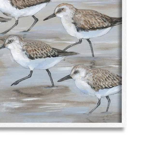 The Stupell Home Decor Collection Sandpiper Bird Flock Marching