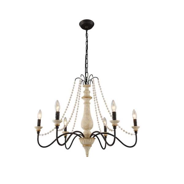 INNOBULE 6-Light Black Chandelier