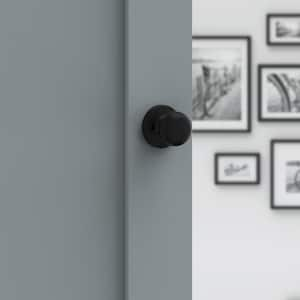 Cove Matte Black Passage Door Knob for Hall or Closet featuring Microban Technology