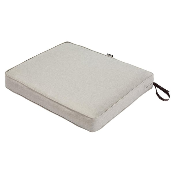 Classic Accessories 62-009-HGREY-EC Montlake FadeSafe Rectangular Patio Dining Seat Cushion - Heather Grey 21 x 19 x 3 in.