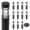 C Cattleya Black Solar LED Weather Resistant Outdoor Path Lights (12-Pack) HCA2634-12L