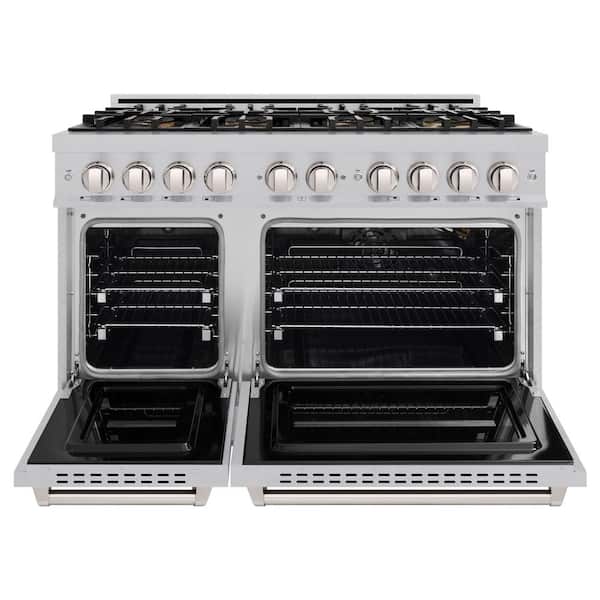 48 in. 6.7 cu. ft. Classic Gas Range with 8 Burner DuoPro Cooktop and Dual Ovens in Satin Stainless Steel