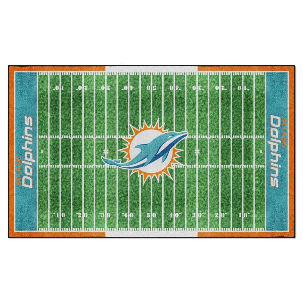 FANMATS Miami Dolphins 6 ft. x 10 ft. Plush Area Rug