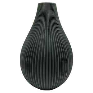 Gray 5.5 in. Contemporary Tapered Round Ceramic Vase