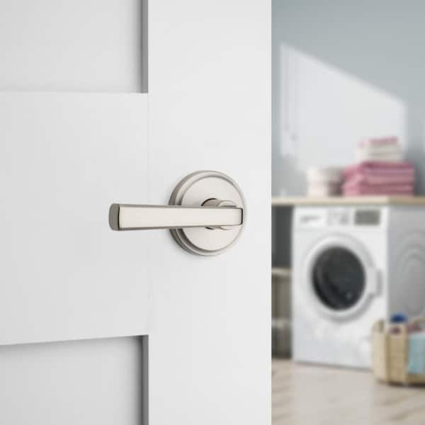 Trafford Satin Nickel Reversible Round Straight Hall/Closet Door Handle