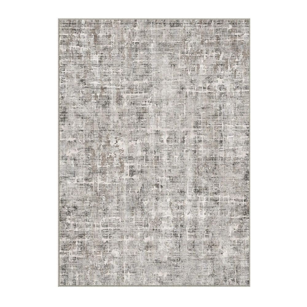 Clouds 6 ft. x 9 ft. Gray Washable Modern Abstract Area Rug price history on PriceWatchPro