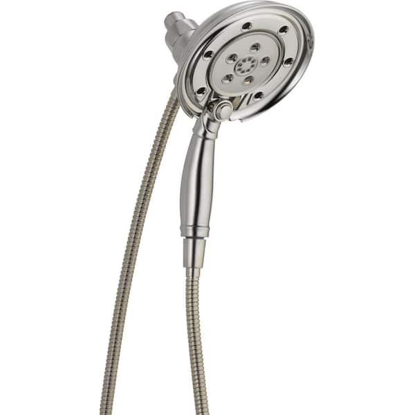 Delta In2ition 4-Spray Dual Wall Mount Fixed and Handheld Shower Head 2.50 GPM in Stainless