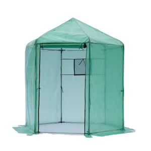 7 ft. W x 7 ft. D x 7.3 ft. H Plastic Greenhouse for Outdoors