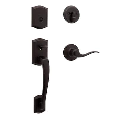 Kwikset Tustin Venetian Bronze Exteriorentry Door Handle And Single 