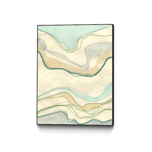 Unbranded 30 in. x 40 in. "Ocean Cascade I" by Vanna Lam Framed Wall Art