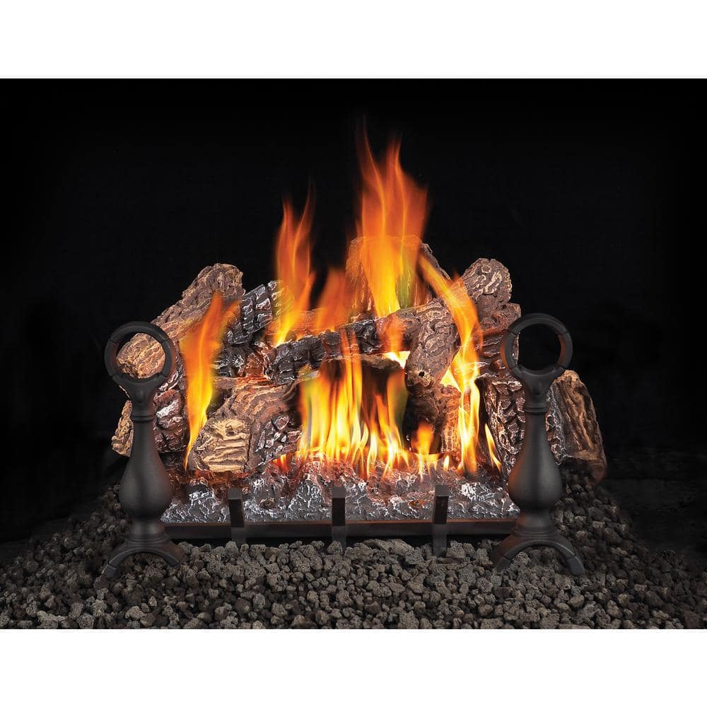 AMERICAN GAS LOG Cheyenne Glow 24 in. Vented Natural Gas Fireplace Log Set  with Complete Kit, Manual Match Lit CG24HDMTCH - The Home Depot