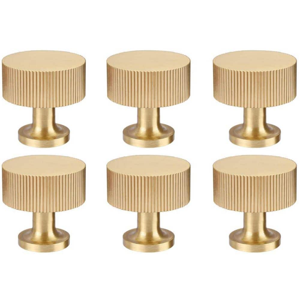 6-Pack Solid Brass Gold Cabinet Knobs Brushed Brass Finish Modern Drawer Pulls price history on PriceWatchPro