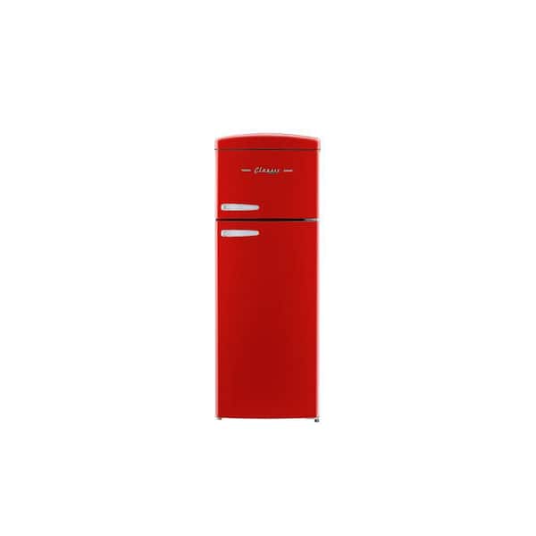Classic Retro 7.5 cu. ft. Top Mount Refrigerator in Candy Apple Red