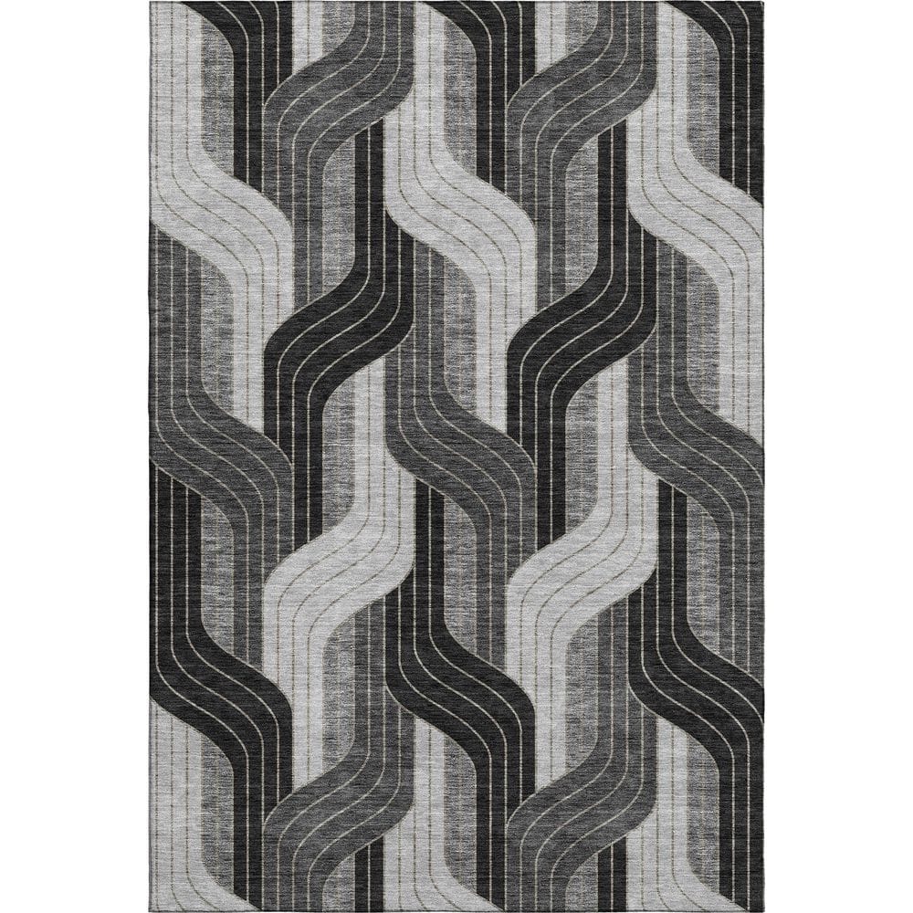 Mayfield Premium Machine Washable Abstract AMF2422 Black 10 ft. x 14 ft. Area Rug price history on PriceWatchPro