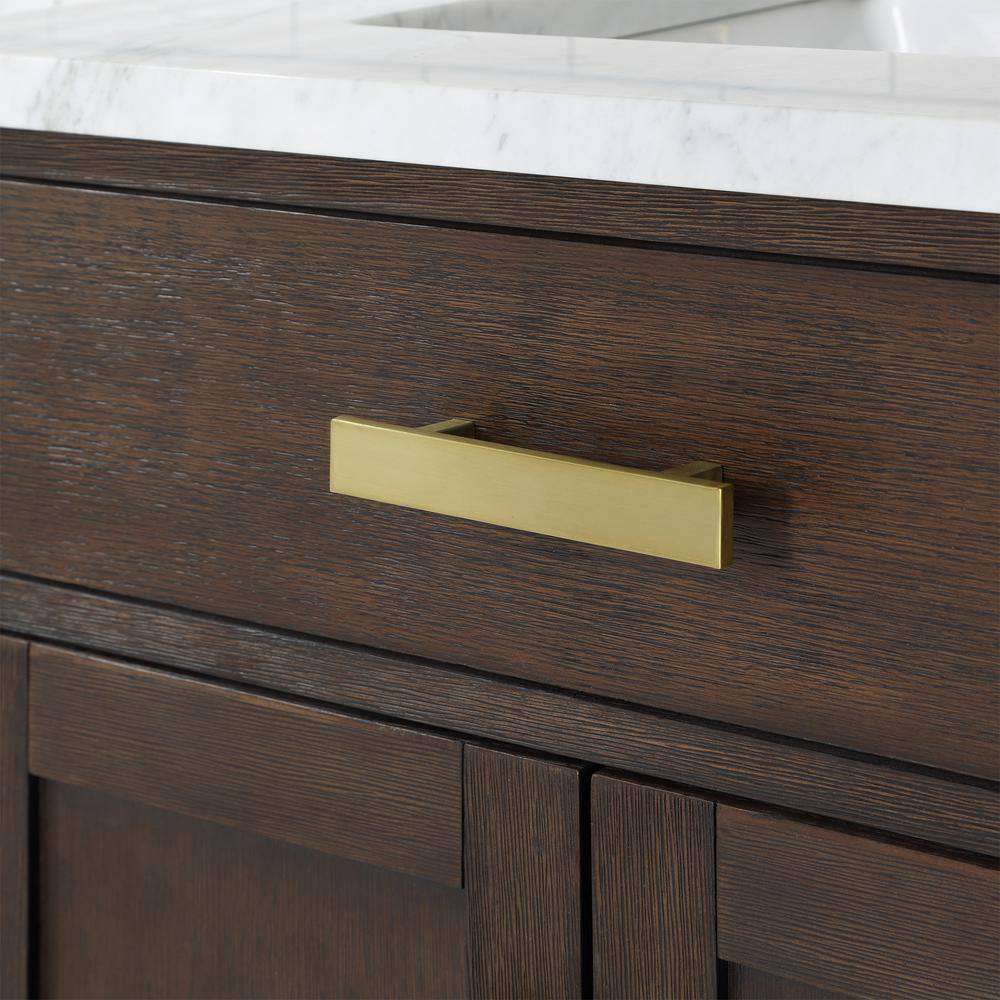 Chestnut Brown Oak Single Bathroom Vanity with Ceramic Sink