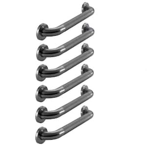 18 in. x 1-1/2 in. Concealed Peened ADA Compliant Grab Bar Combo in Polished Stainless Steel (6-Pack)