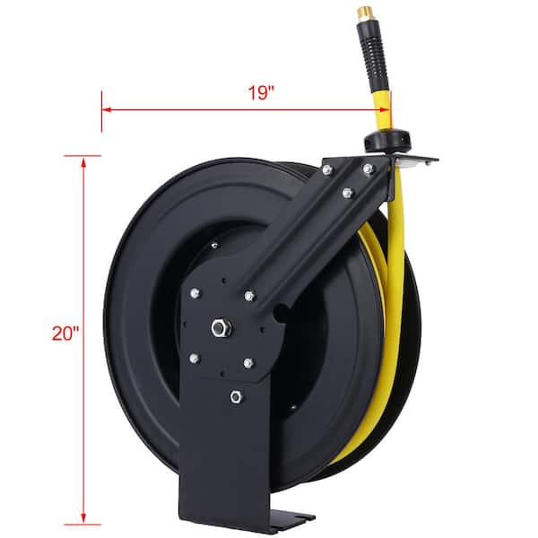 1/2 in. x 50 ft. Single Arm Auto Retracting Air Hose Reel