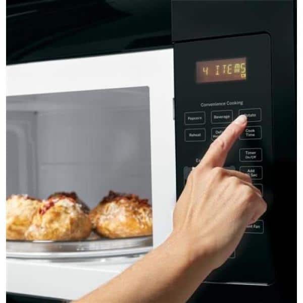 Black 30" Over-the-Range Microwave Oven with Built-in Exhaust