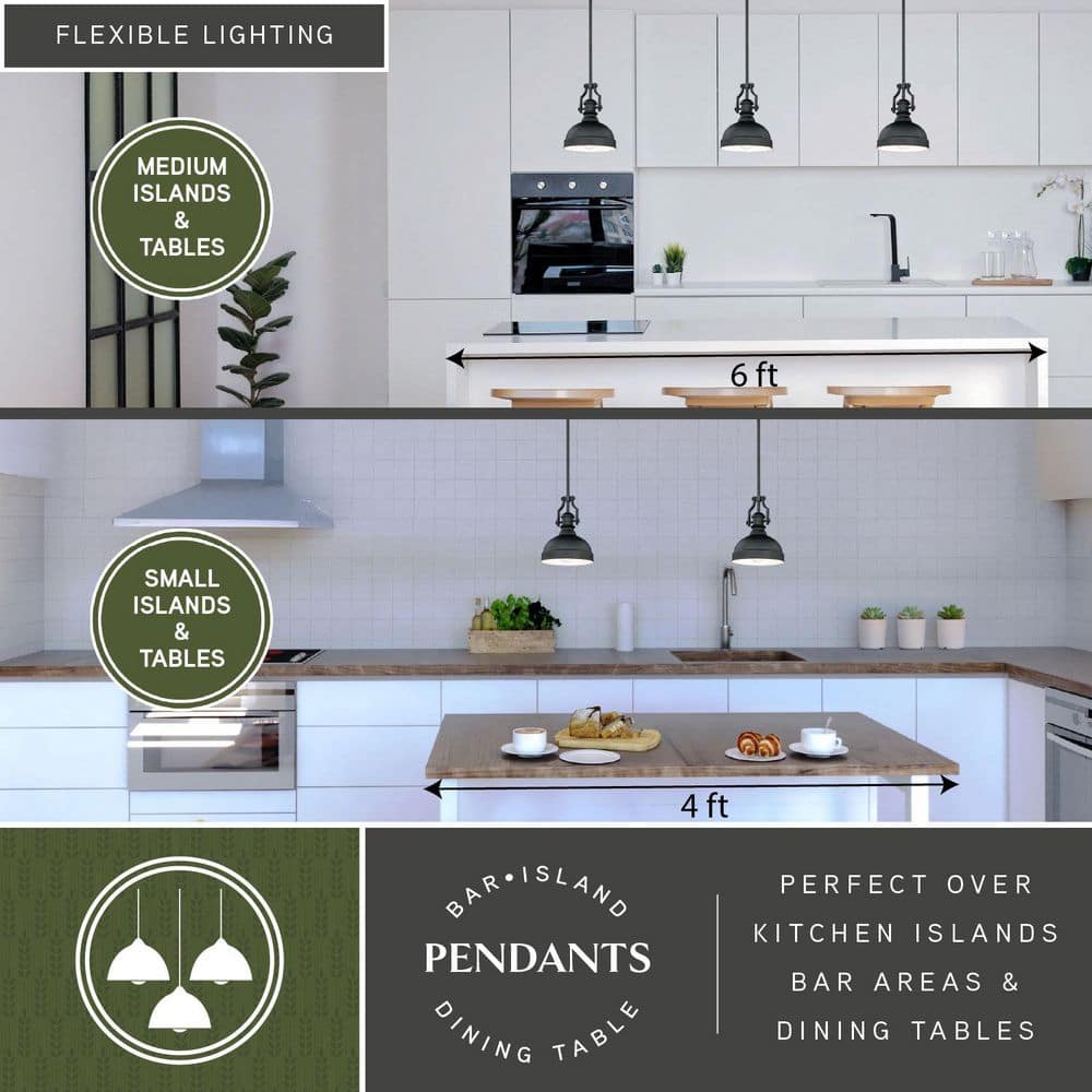 Mini Farmhouse Incandescent Glass Pendant in Oil Rubbed Bronze