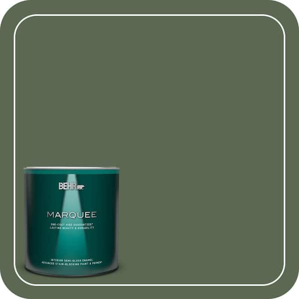 BEHR MARQUEE 1 qt. #S390-7 Trailing Vine One-Coat Hide Semi-Gloss Enamel Interior Paint & Primer