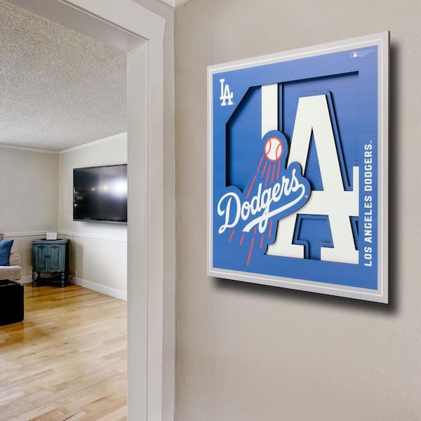 YouTheFan MLB Los Angeles Dodgers 3D Logo Series Wall Art - 12x12