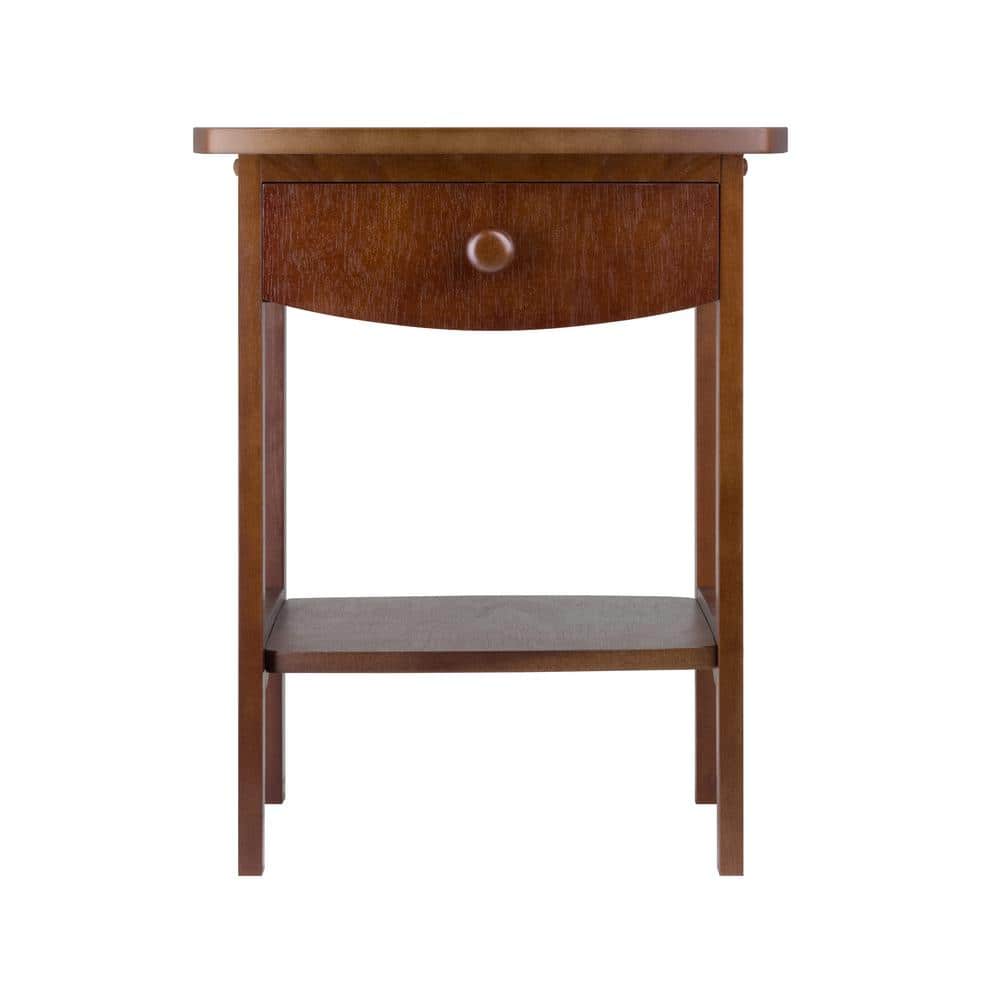 Winsome Claire Accent Table Anitque Walnut Finish 94918 The Home Depot