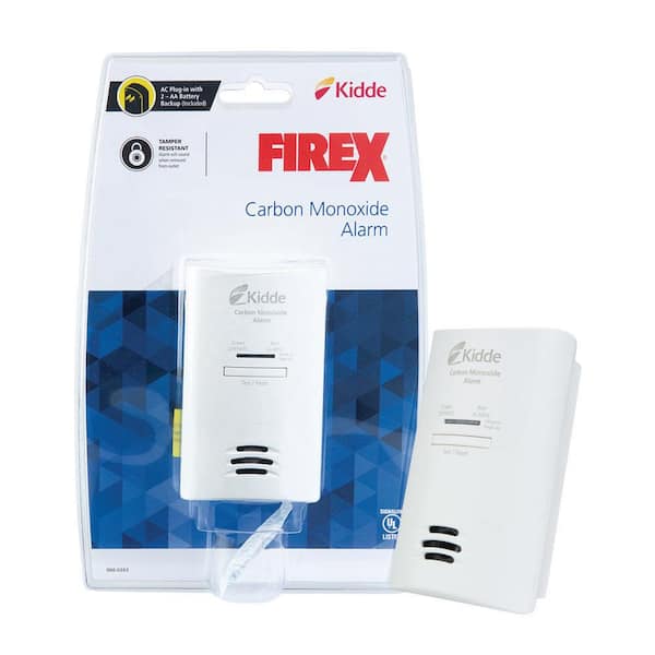 Kidde Firex Plug-In Carbon Monoxide Detector, AA Battery Backup, CO Detector