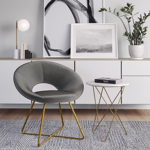 Simpli Home Barrett 24 Wide Mid Century Modern Accent Chair in