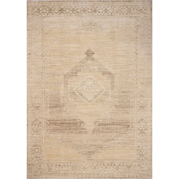 Chris Love Julia Palma Wheat / Taupe 9 ft. 6 in. x 1 3 ft. 10 in. in. Traditional Area Rug