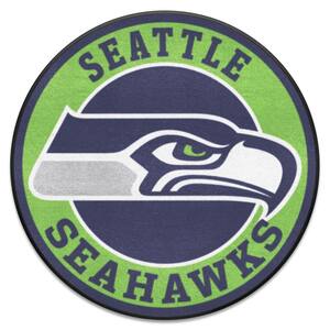 NFL Seattle Seahawks Navy 2 ft. Round Area Rug