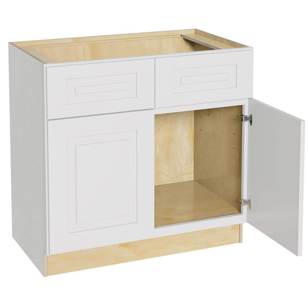 Grayson 36 in. W x 21 in. D x 34.5 in. H Assembled Plywood Sink Base Bath C
